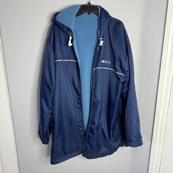 Nike vintage 1990's Team Basketball Hooded jacket coat size XXL swim coat - Picture 1 of 14